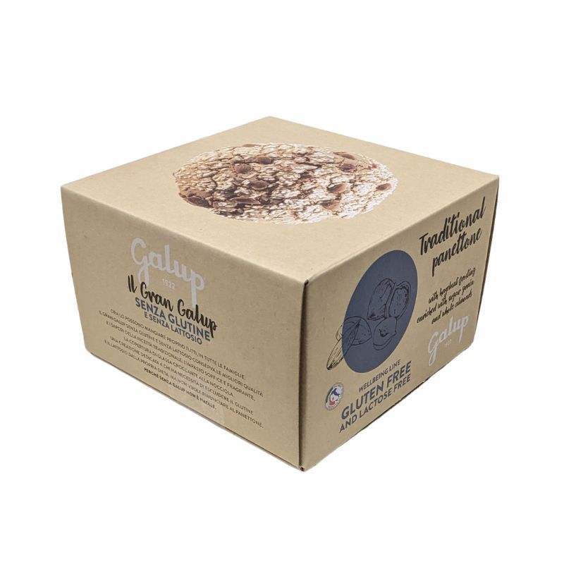 Galup Italian Panettone with Grape Essence and PGI Hazelnut Frosting,  Without Candied Fruit, 1 Kg / 2.2 Lb : : Grocery & Gourmet Food